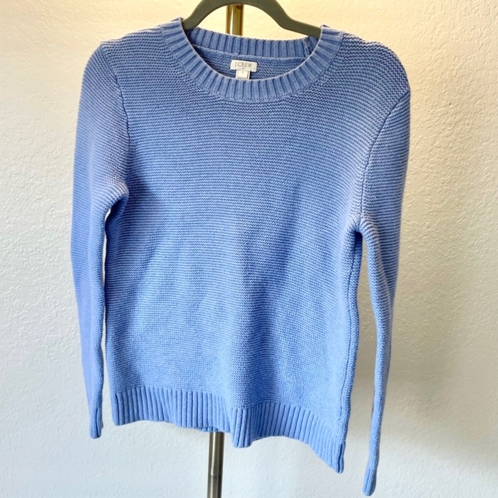 J. CREW Light Blue Knitted Warm Sweater